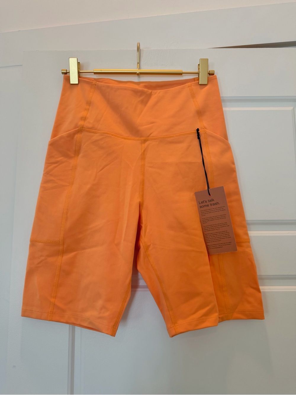 Girlfriend Collective Orange Shorts Size M